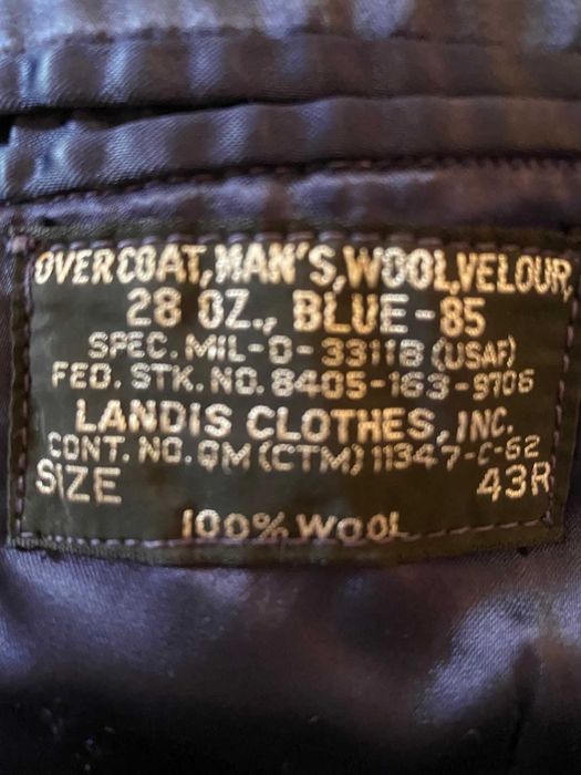 Płaszcz granatowy wełniany USA