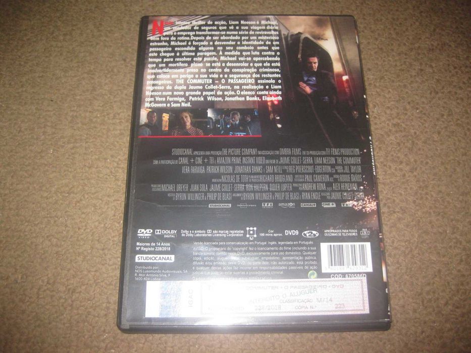 DVD "The Commuter - O Passageiro" com Liam Neeson