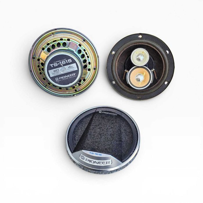 Colunas Auto Pioneer TS-1615 Vintage 16 cm — 3 Vias, 60W, Novas em Caixa