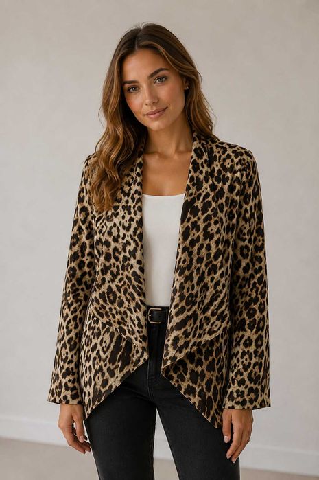 Marynarka Blezer Cętki Waterfall Gina Tricot L 40