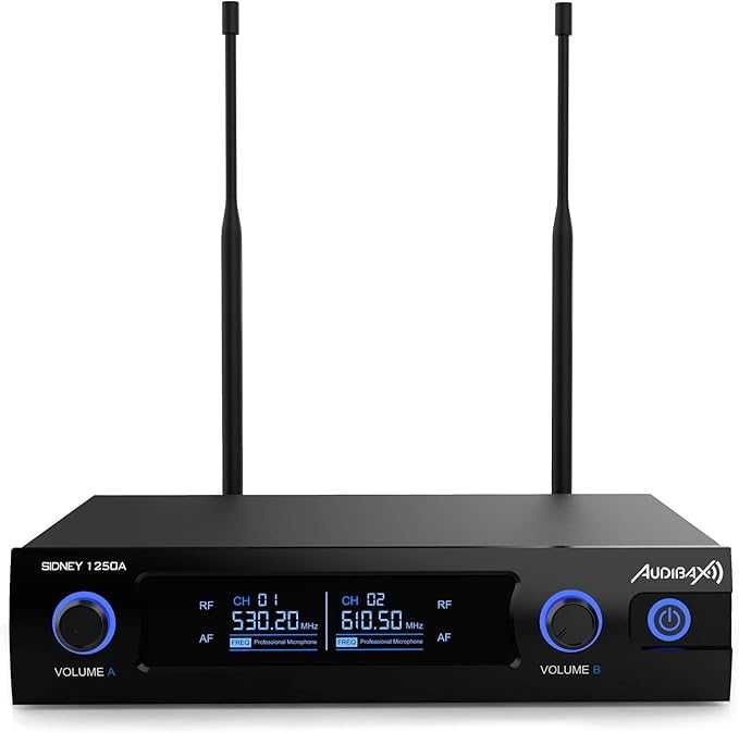 Audibax Sidney 1250A – Sistema UHF duplo de mão – NOVO / garantia