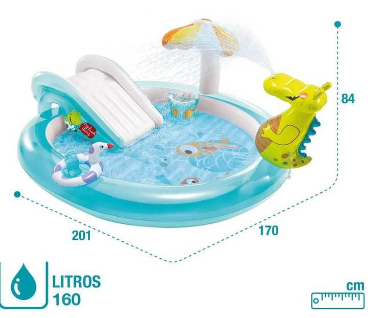 Piscina insuflável com escorrega e pulverizador - NOVO - ENVIO GRÁTIS