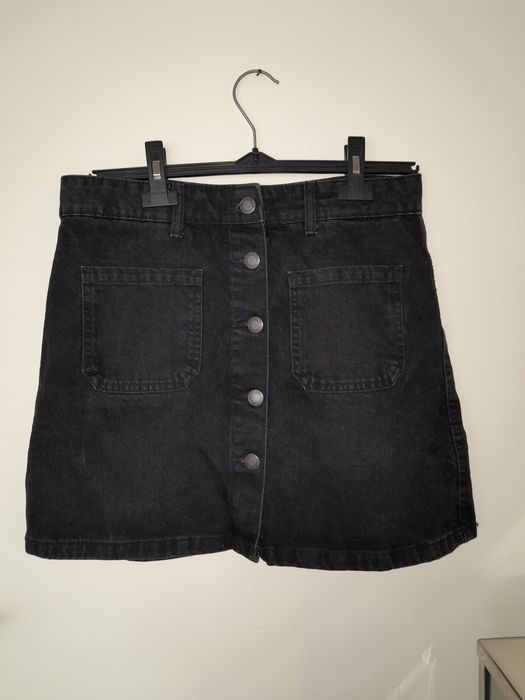 Spódnica jeansowa czarna Bershka M