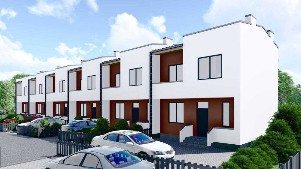 655$ за м2 Продаж таунхаусів БЕЗ КОМІСІЇ в Оброшине по вулиці Південна
