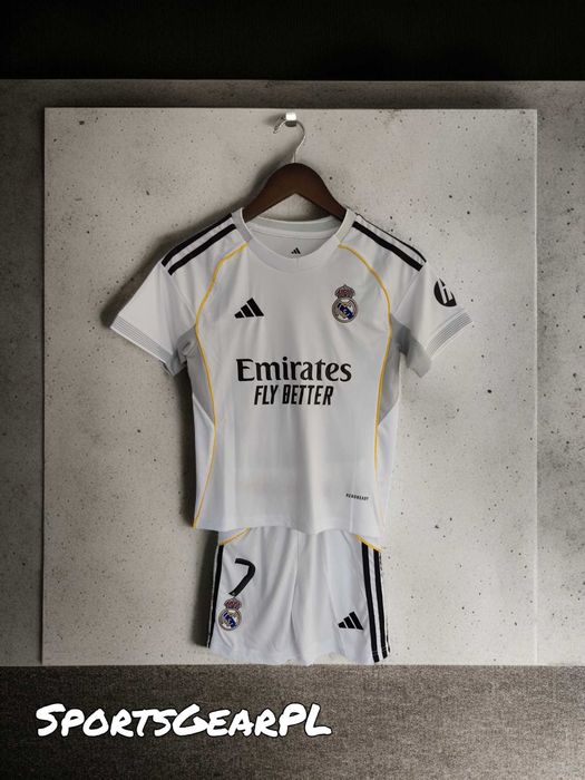 25/26 Vini JR #7 Real Madryt Komplet Domowy 125-135 cm