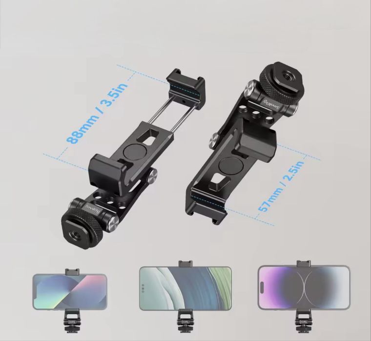 SmallRig ID: 4382 металевий тримач для телефону шириною 57-88 мм, 1/4”