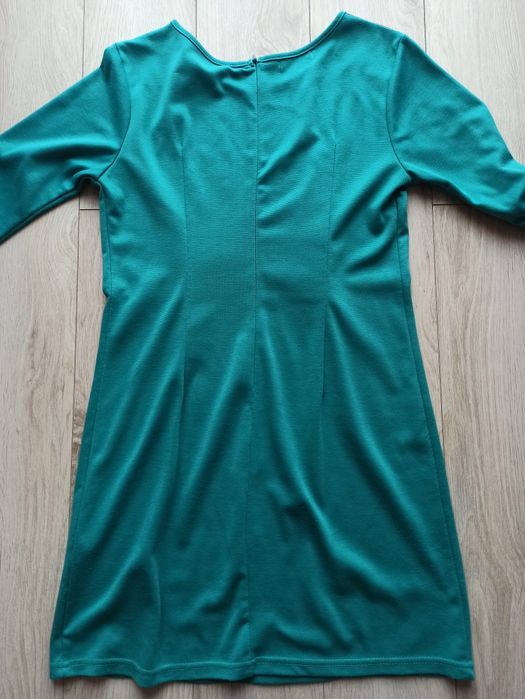 Turkusowa sukienka dzianinowa r. Xl