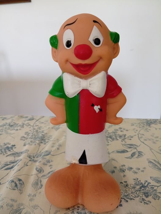 Palhaço  de plástico anos 80