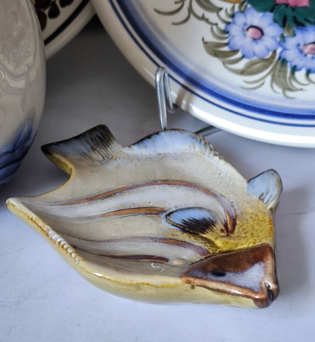 Popielniczka piękna stara ceramika