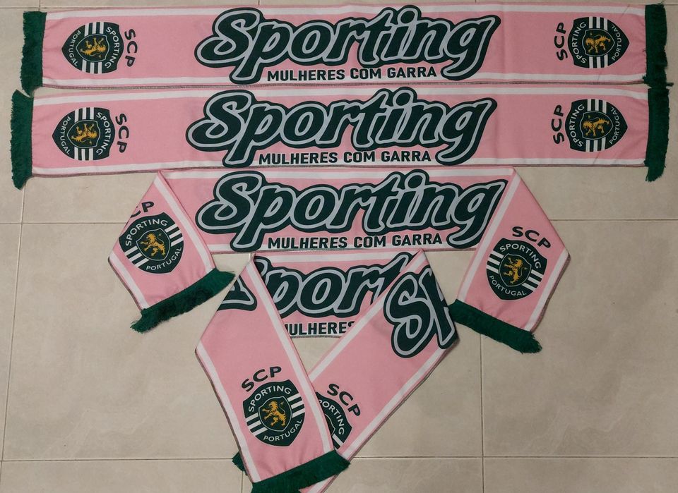 Cachecol Rosa Sporting Mulheres  com Garra