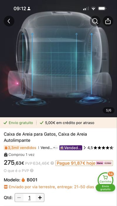 Venda caixa de areia automatica
