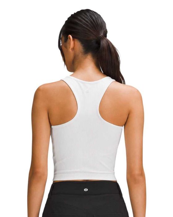 Майка Lululemon Ebb to Street Cropped Racerback Tank Top White \ Black