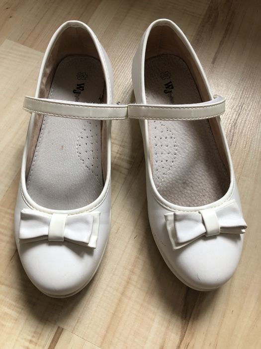 komunia buty baleriny białe rzep r.34