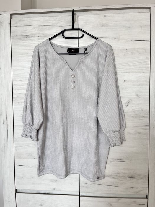 Szara bluzka monnari M L z rękawem 3/4