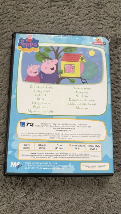 Zestaw bajek peppa pig naleśniki domek na drzewie DVD