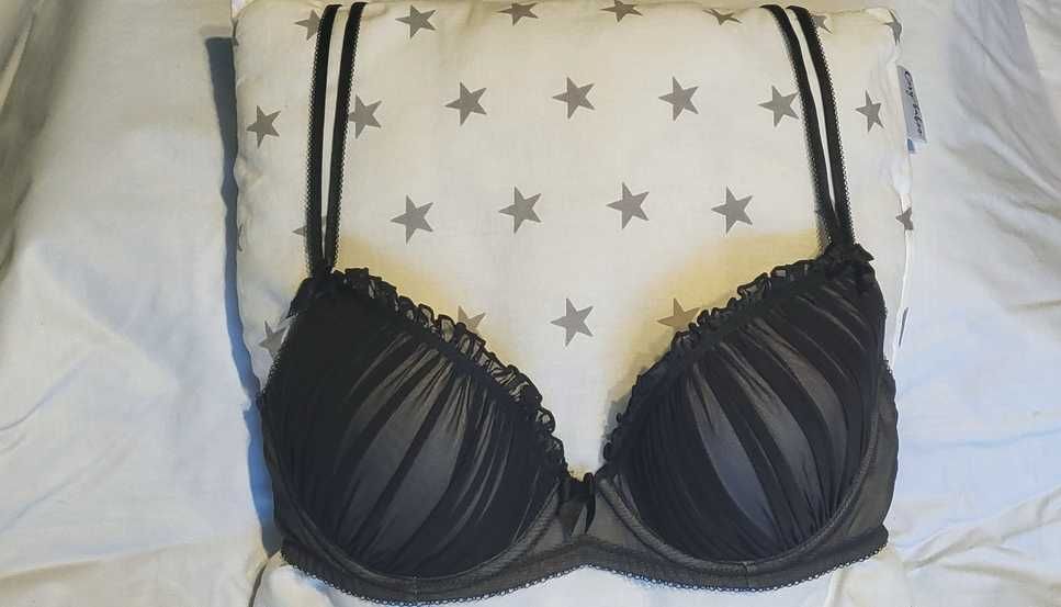 Stanik biustonosz H&M HM 70C 70 C czarny pushup