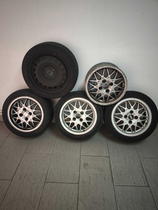 4 jantes bbs + 1 jante ferro r15 4x100