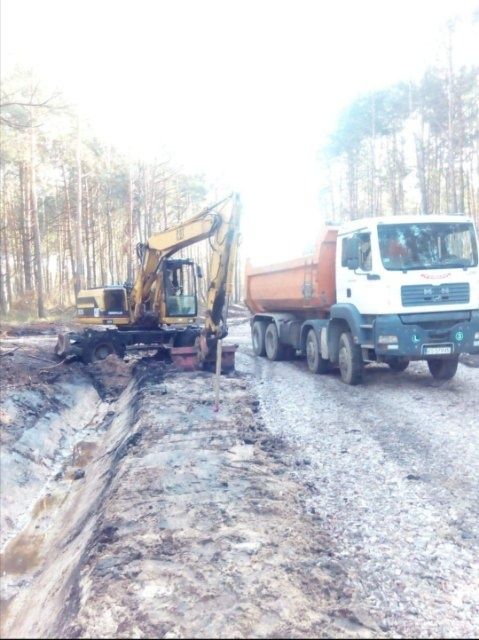 Roboty ziemne,koparki.Skierniewice.