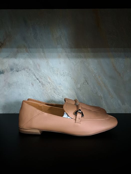 Nowe Mokasyny Zalando 38 carmelowe brazowe skora zara