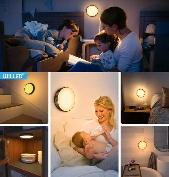 Светильник аккумуляторный 1000 mAh с сенсорной кнопкой светит 6 часов