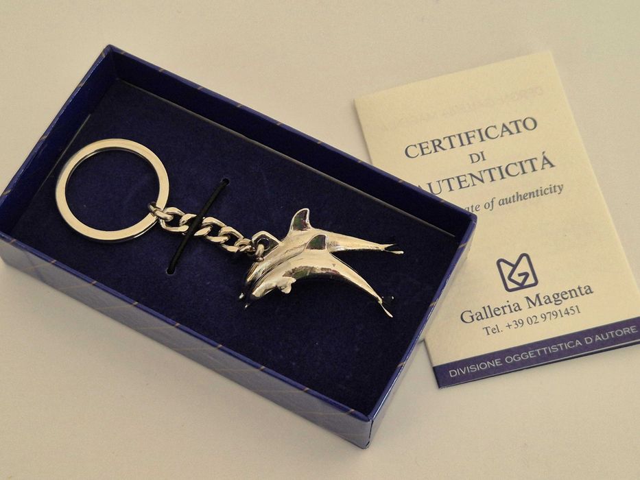 Porta-chaves Golfinhos metal fabrico Galeria Magenta IT (certificado)