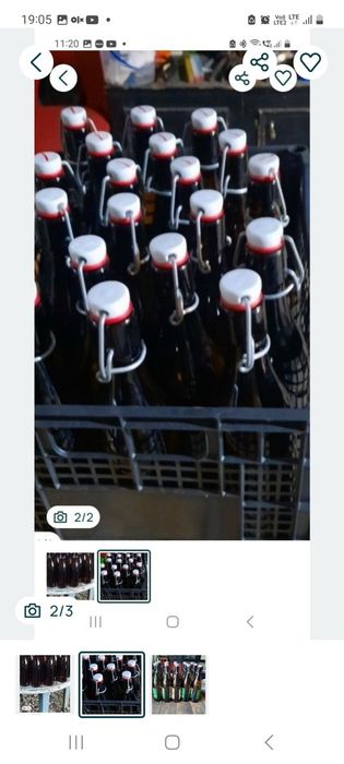 Butelki 0,5l z zamknięciem sprężynowym  40 sztuk.
