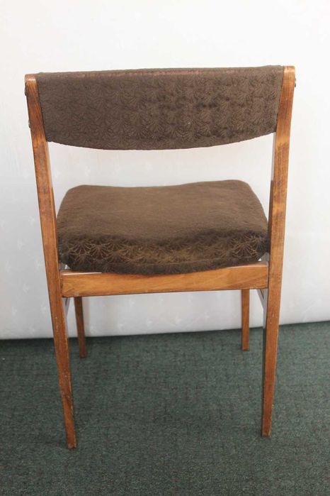 4 x krzesła brązowe drewniane - Vintage Retro Loft Design PRL