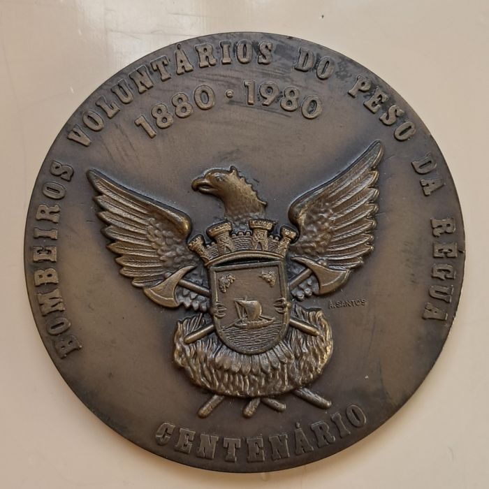 Medalhas de Bombeiros, 4 diferentes, Vila Meã,Régua,Melo,Fafe.