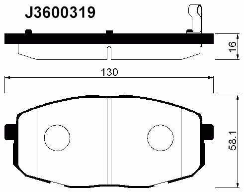 Тормозні колодки (передні) NIPPARTS J3600319
