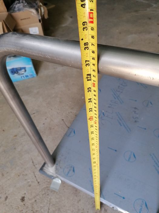 Carro plataforma em inox com 100  X 60 cm