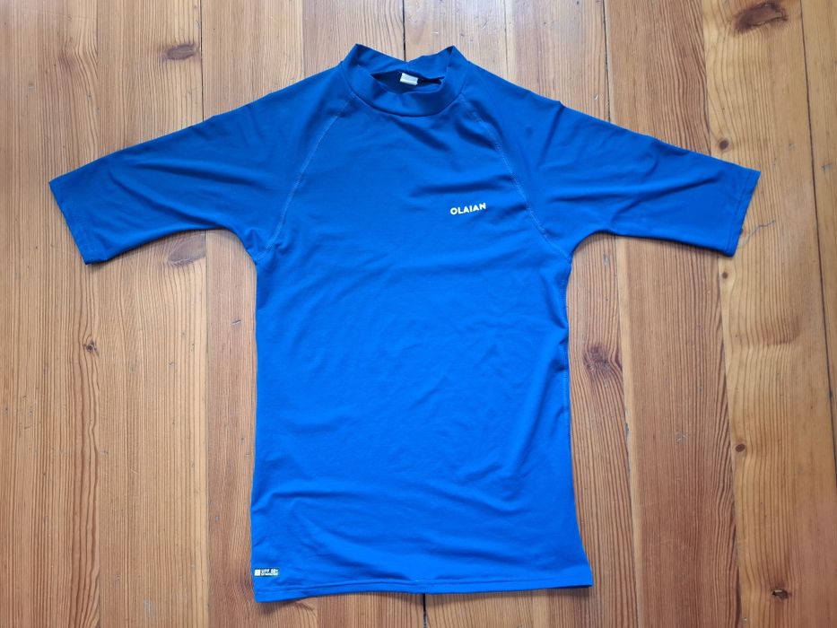 Koszulka, T-shirt anty-UV surfingowy męski Decathlon 100 krótki rękaw