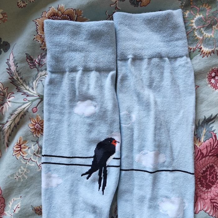 Długie skarpety Dedoles w wiosenny wzór