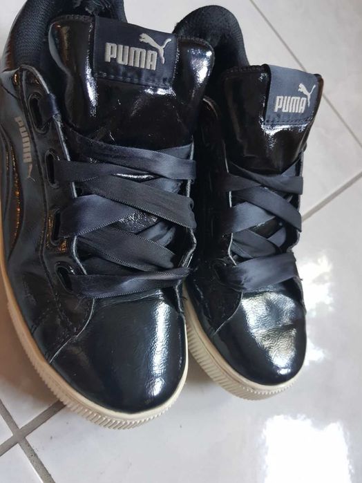 puma sportowe lakierowane sneakersy trampki adidasy