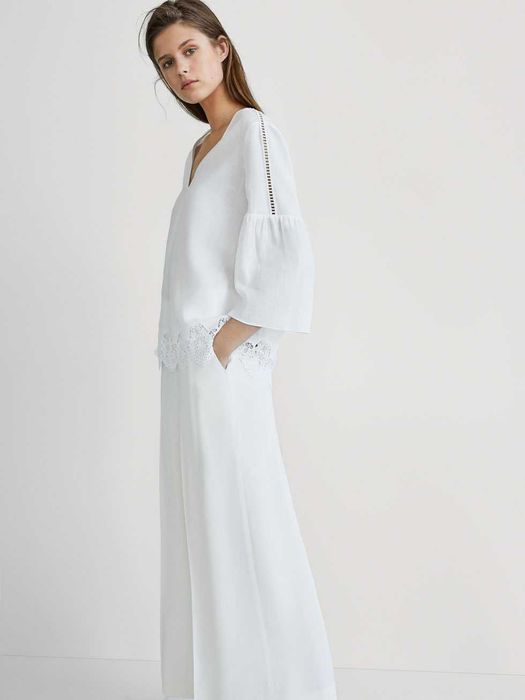Blusa 100% linho Massimo Dutti