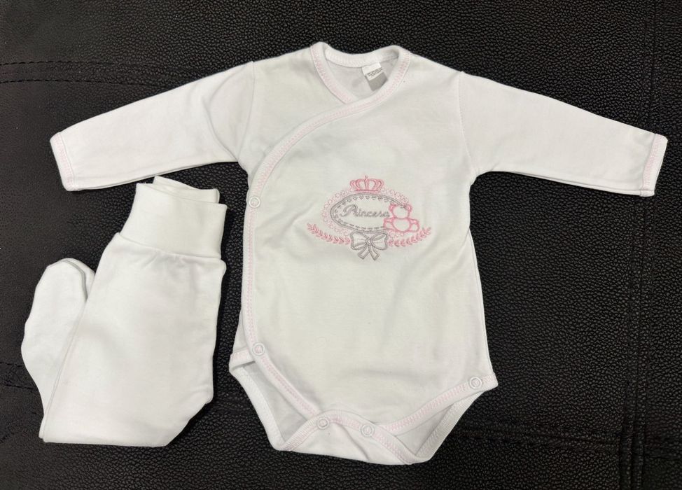 Body + Calças com pé "Princesa" Novo 1M