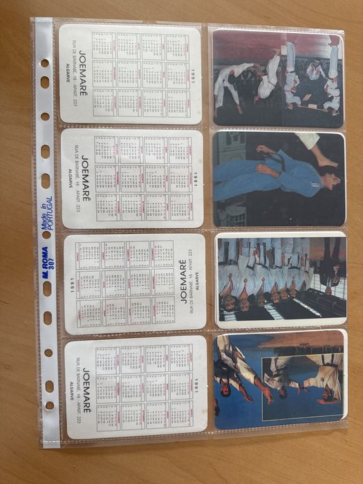Lote Calendários de Bolso Vintage – Artes Marciais