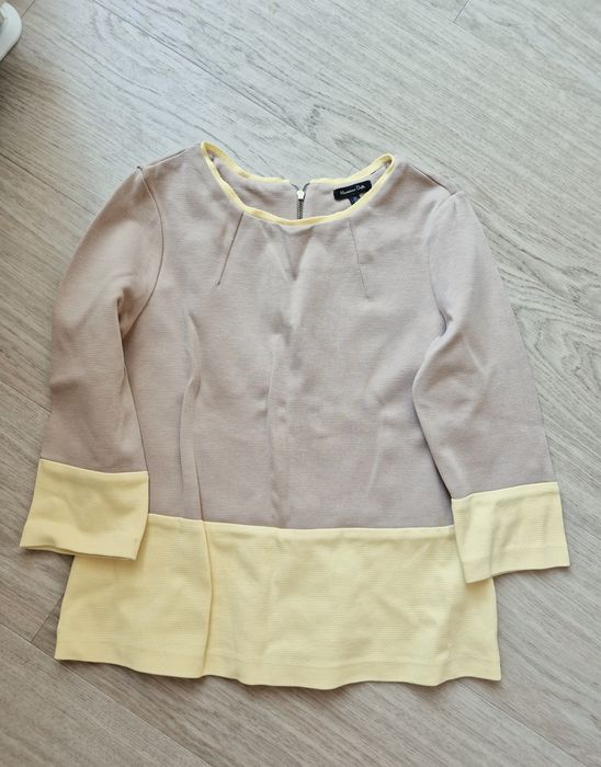 Cudna bluzka Massimo dutti S/M beżowo żółta masełkowa