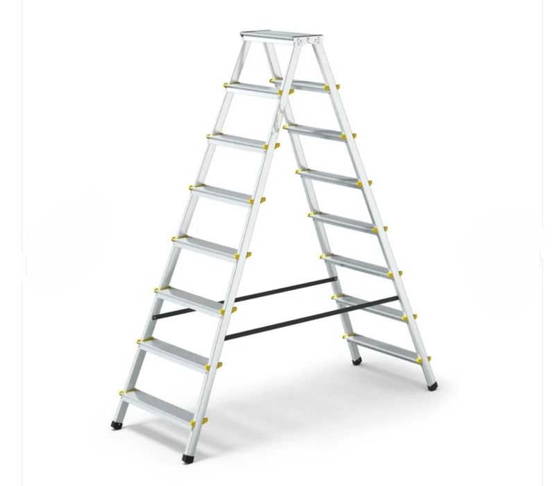 Drabina aluminiowa 2x8 malarska wzmocniona