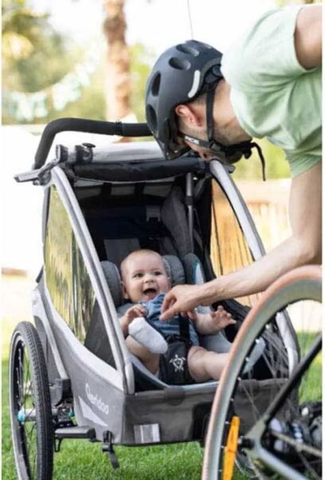 Hamak , hamaczek do przyczepki Qeridoo - Qeridoo Baby shell dark grey