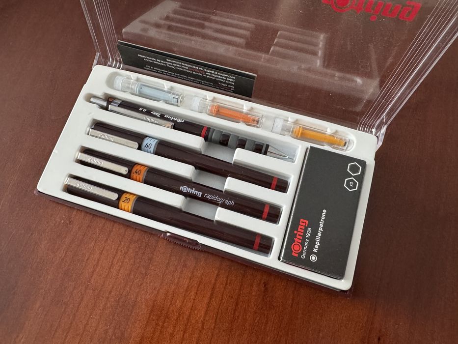 Rotring rapidografy 0.2/0.4/0.6