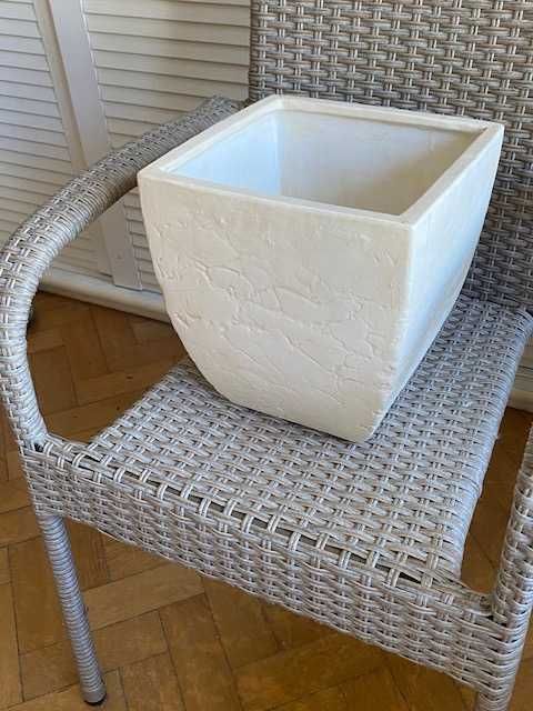 2 szt. DUŻE OSŁONKI  na donice komplet donice jasne ecru