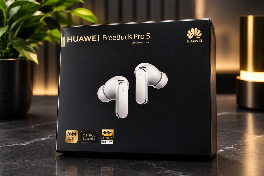 Білі HUAWEI Pro 4 БУ та Нові Преміум Навушники HUAWEI FreeBuds Pro 5 / Global / Пісочні / Запечатані