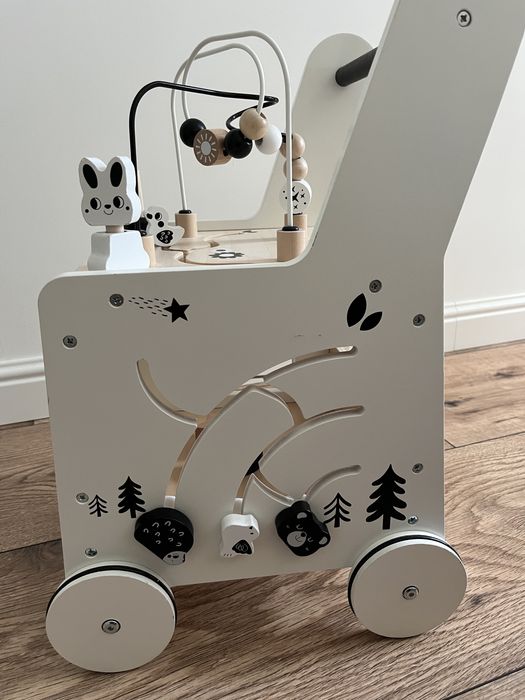 Mamabrum Drewniany pchacz chodzik stolik edukacyjny