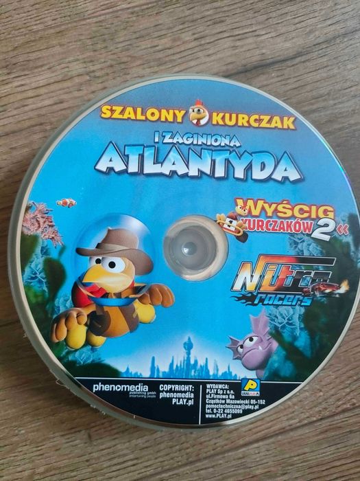 Płyta CD z grą - Szalony kurczak i zaginiona atlantyda
