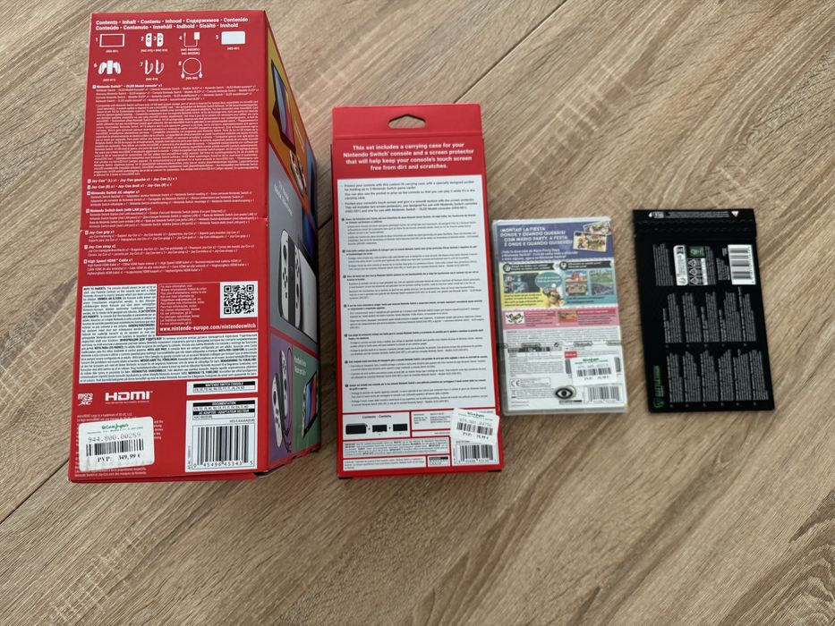 Nintendo Switch OLED Branca + Jogo Super Mario Party + Bolsa + Película Extra (TUDO SELADO)