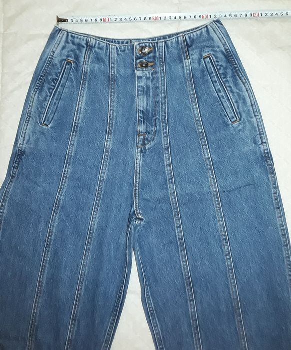 Calças de senhora em ganga sem cós da ZARA, tamanho 36