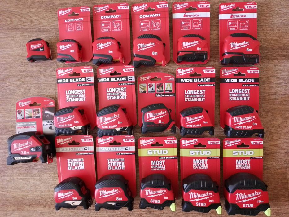 Рулетки Milwaukee Magnetic GEN IV/ STUD GEN III/ з LED підсвіткою