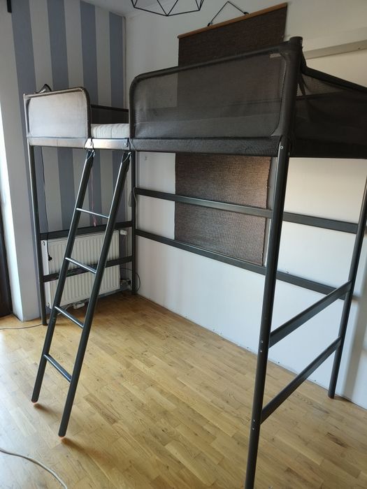 Łozko IKEA na antresoli