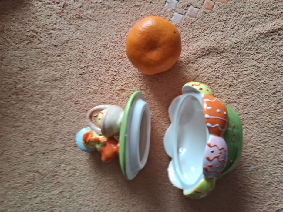 Пасхальний декор, керамічна менажниця для яєць, подарунок пасхальний