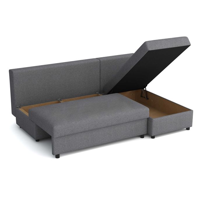 Narożnik rozkładany Młodzieżowy Wypoczynek Kanapa 2xpojemnik Sofa